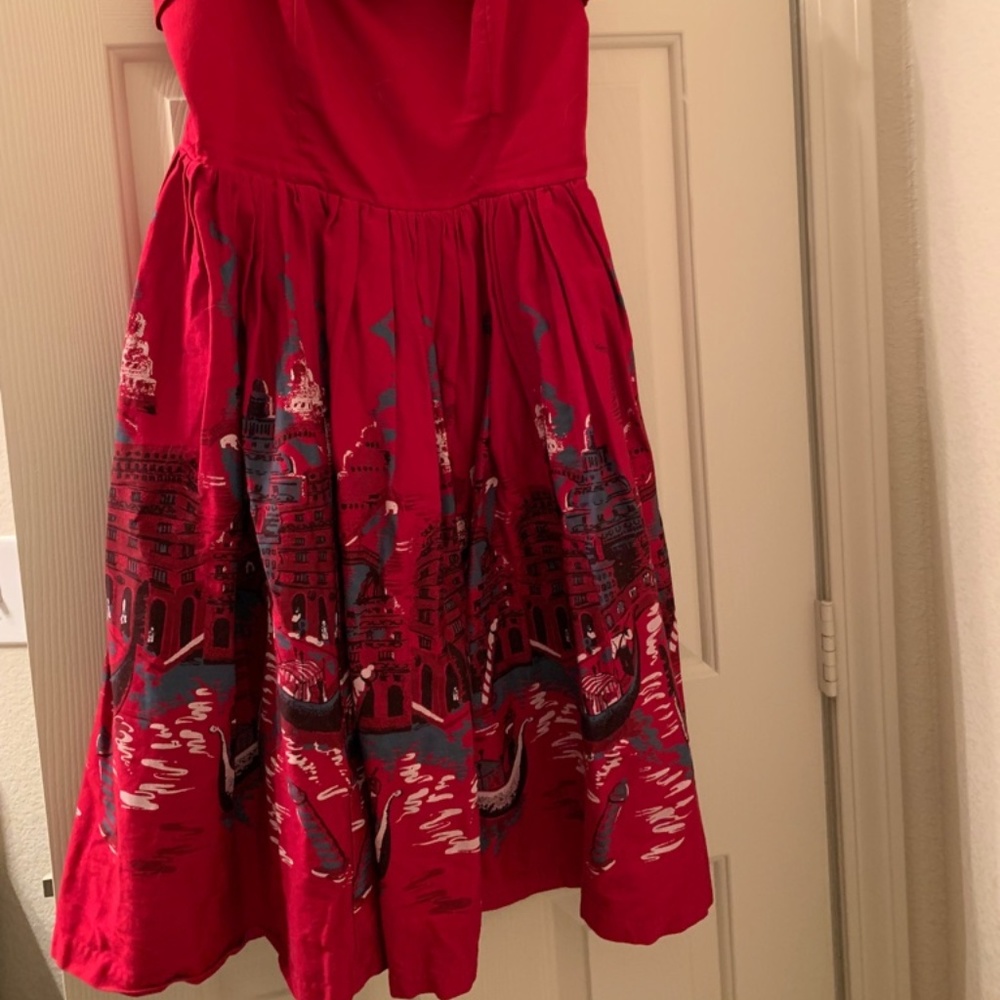 Pinup Girl Clothing Italian Landscape dress - L